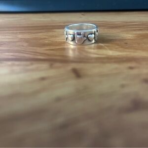 *RETIRED* James Avery Silver Heart Motif Ring “I Love You” sign language